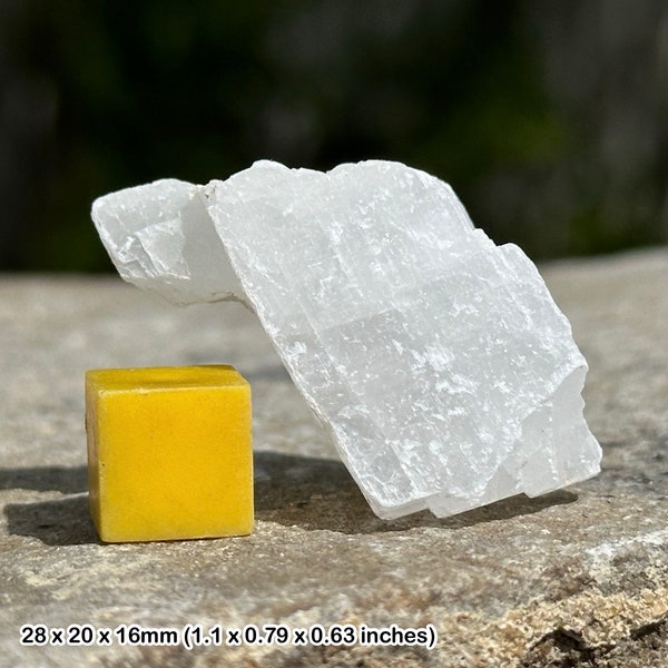 Optical calcite rough crystal - genuine healing mineral stone certificated