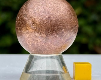 40mm native copper sphere natural copper metal mineral crystal ball specimen, polished copper display sphere collector stone