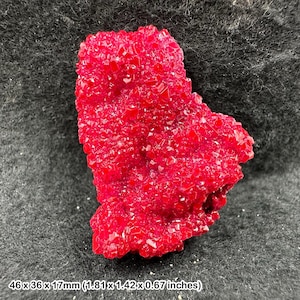 Chalcanthite crystal - lab-grown red copper sulfate - poland - genuine specimen + coa