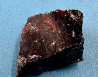 Obsidiana caoba de Utah, EE. UU., vidrio volcánico natural, espécimen mineral, pieza de colección para exhibición, con certificado de autenticidad.