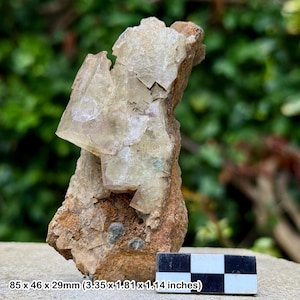 Calcite crystal cluster – natural mexican mineral specimen – genuine healing stone with certificate