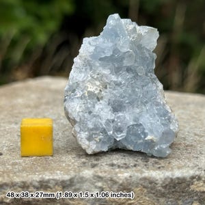 Real celestite celestine crystal - deep connection realms spiritual healing gemstone