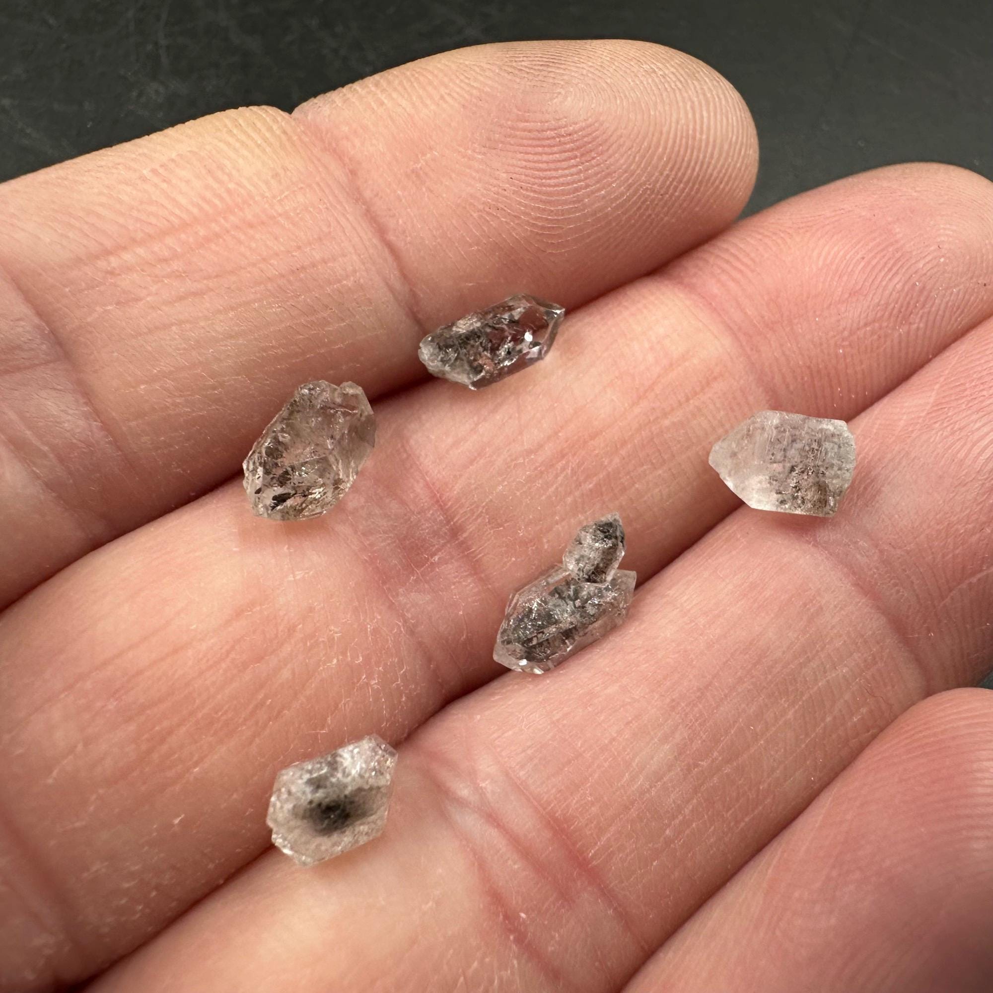 ハーキマーダイヤモンドクォーツ結晶 5個 米国製 正規品 ダブル