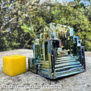 Certificated uk-produced bismuth crystals - genuine spiritual healing mineral stone for balance and energy