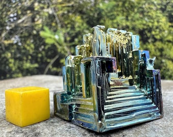Certificated uk-produced bismuth crystals - genuine spiritual healing mineral stone for balance and energy