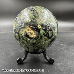 334g kambaba jasper sphere madagascar a grade polished stone orb with certificate of authenticity