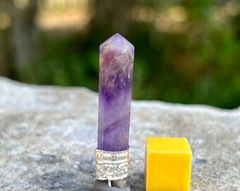 Amethyst Bleistift Anhänger - Handgefertigter spiritueller Kristall & Mineral - JP6440