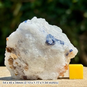 Rare: blue spinel crystal | hunza valley, gilgit-baltistan, pakistan | natural octahedral gem mineral | genuine specimen w/ coa