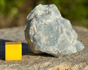 Blue calcite - genuine spiritual healing crystal mineral stone
