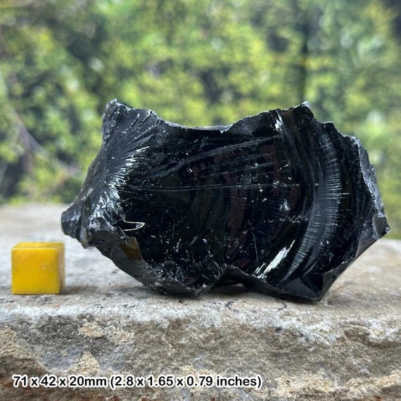 Obsidian Volcanic Glass, Home Decor, Igneous Rock, Healing