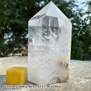 Quartz point tower, authentic spiritual healing crystal mineral gemstone, certified