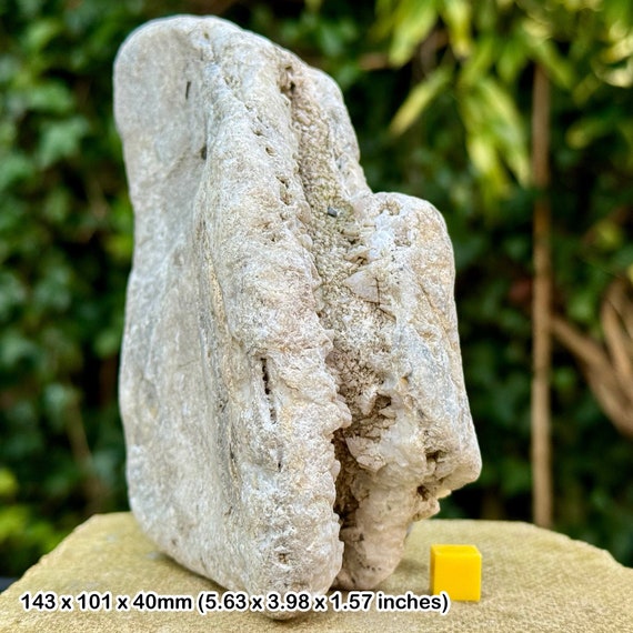 Genuine jurassic dogtooth calcite crystals - stone