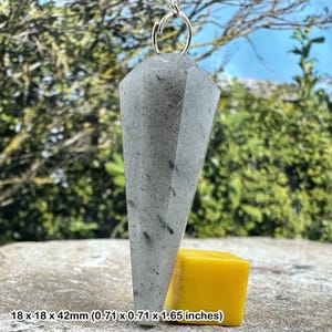Blue aventurine pendulum - authentic spiritual healing crystal mineral stone