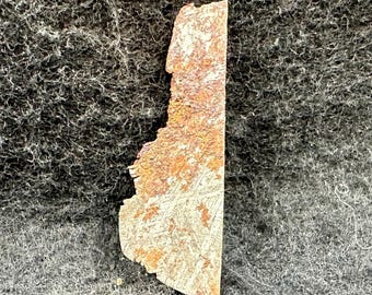 Trozo de meteorito Muonionalusta: roca espacial sueca con patrón de Widmanstätten