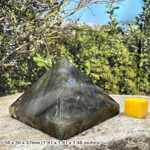 Labradorite pyramid - transformation spiritual healing crystal mineral stone