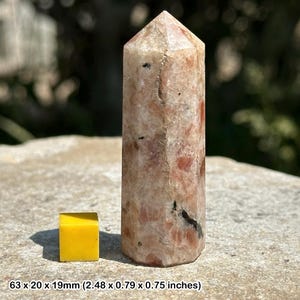 Sunstone obelisk point for abundance and joy