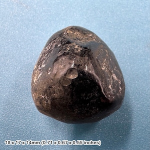 Apache tears obsidian natural volcanic glass mineral usa tumbled stone collectable geological specimen with certificate