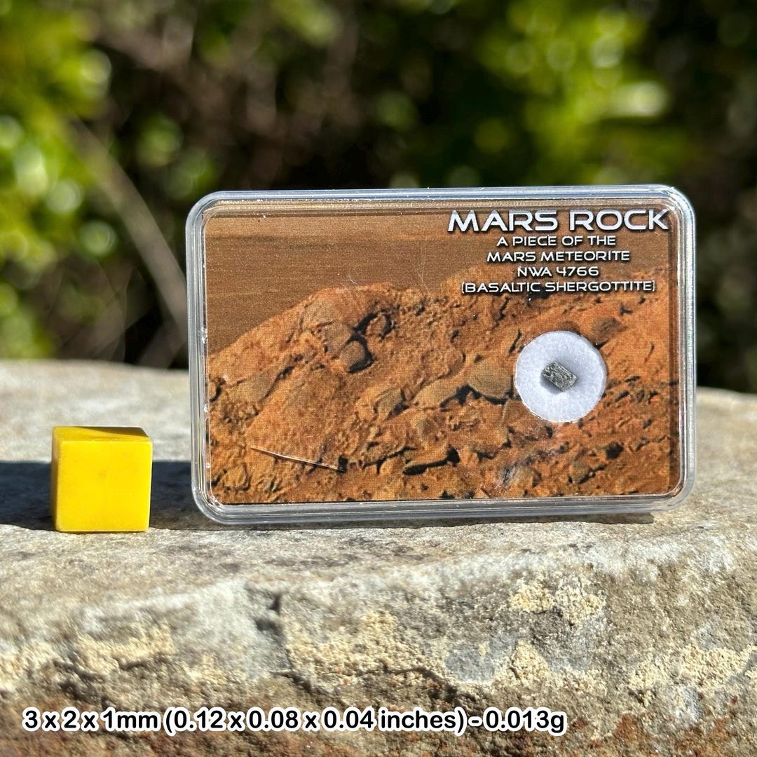 Genuine Martian Mars Rock - Basaltic Shergottite Meteorite - Space Moon ...