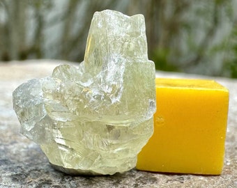 Hiddenite crystal healing stone, genuine