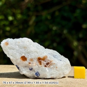 Rare: blue spinel crystal | hunza valley, gilgit-baltistan, pakistan | natural octahedral gem mineral | genuine specimen w/ coa