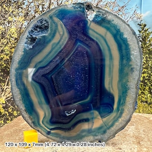 Agate slice (blue) - authentic spiritual healing mineral crystal stone certified