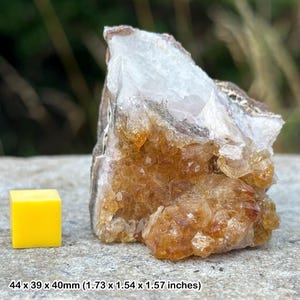 Citrine a grade heat treated crystal - genuine healing mineral certificated
