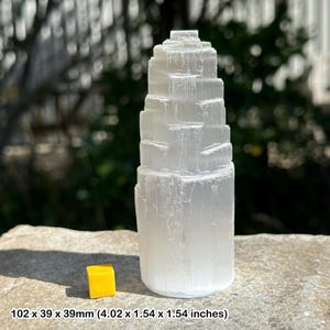 Selenite tower - authentic spiritual healing crystal mineral stone