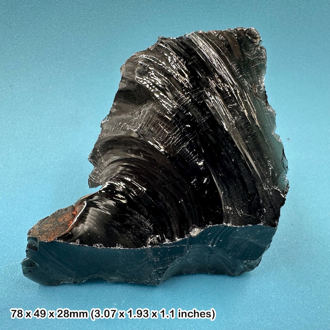 Obsidian Igneous Rock Mexico Natural Volcanic Glass Mineral Specimen ...