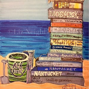 Liz Neighbors Print “Nantucket Beach Reads”