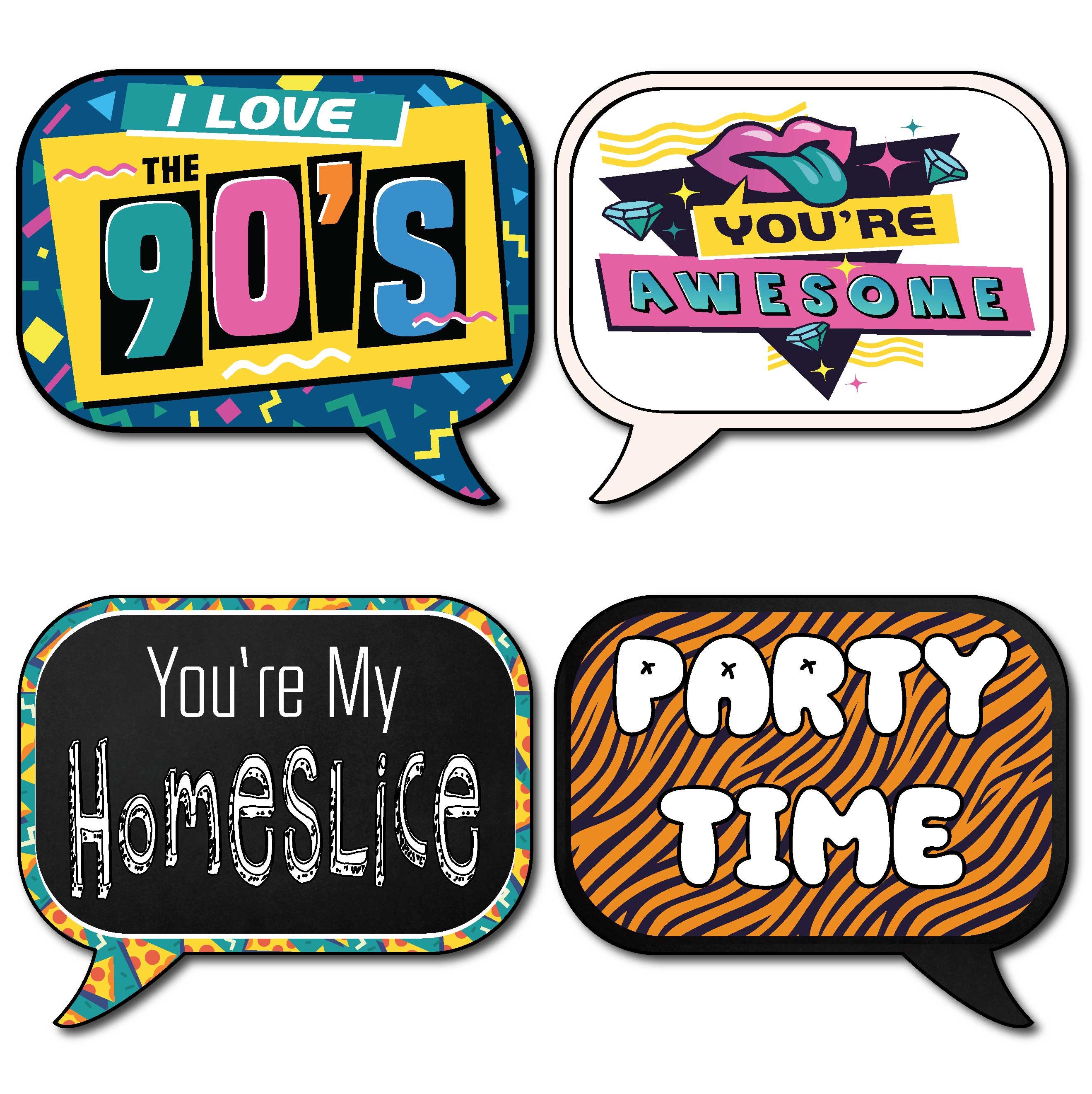 1990s Throwback Party Theme Photo Booth Props Decorations 41 Etsy