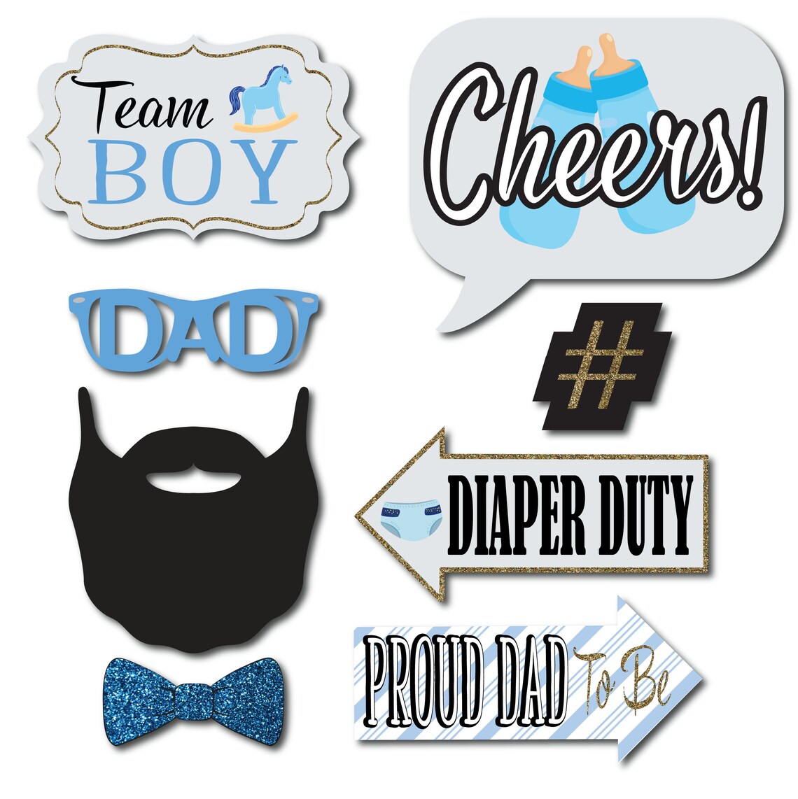 It's a Boy Baby Shower Photo Booth Props 41 Pieces With | Etsy
