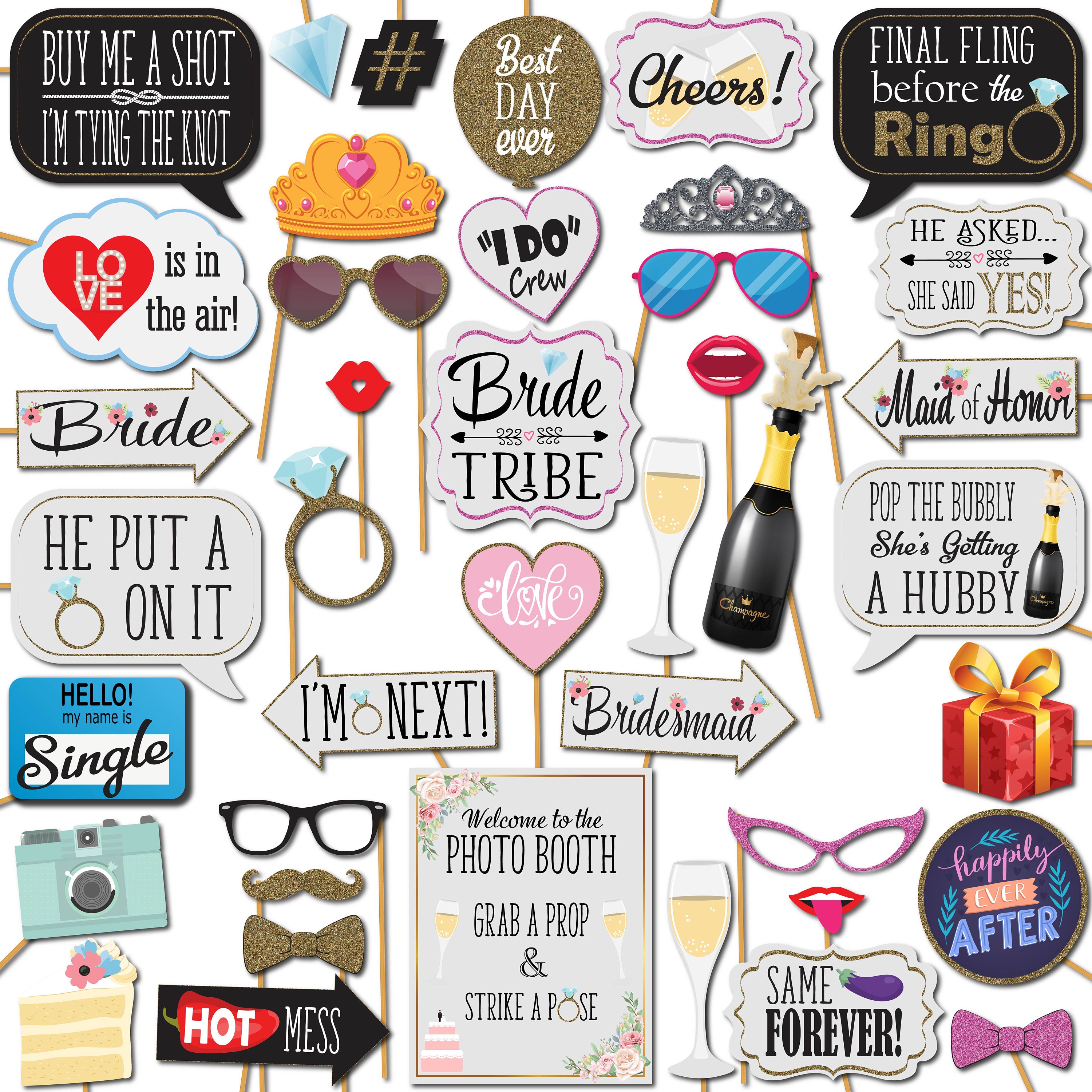 Wedding props online on a stick