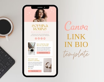 Link in Bio Template, Stan Store Dupe, Link Tree Alternate, Instagram Link In Bio, Website Template, TikTok Bio, Landing Page, Canva Website