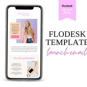 Flodesk Template, Email Template, Email Newsletter, Email Marketing, Sales Email, Launch Email, Email Campaign, Welcome Email
