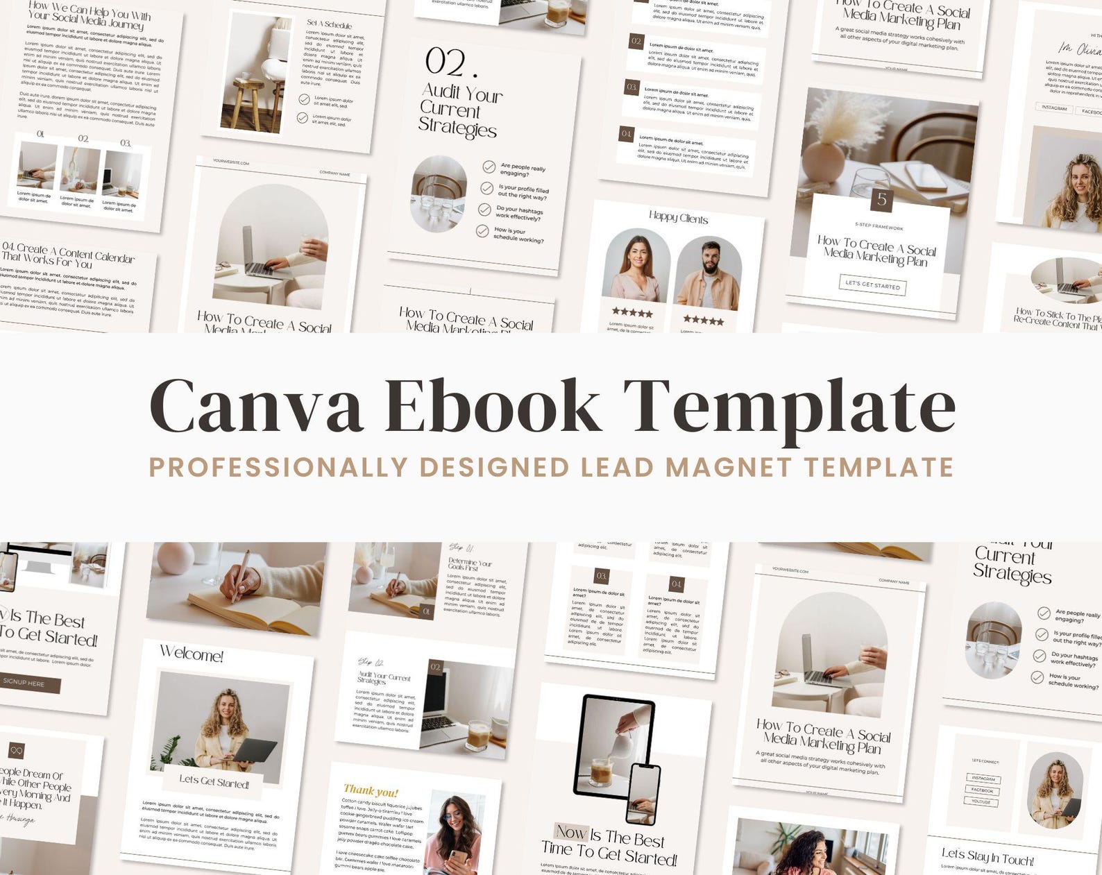 Ebook Template Canva, Lead Magnet Template, Ebook Cover, Coaching ...