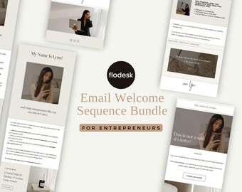 Flodesk Email Welcome Sequence Templates, Small Business Marketing