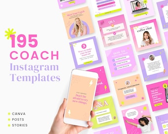 195 Canva Instagram Templates for Coaches (Posts & Stories)