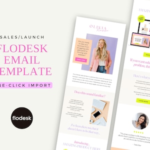 Flodesk Template, Email Template, Email Newsletter, Email Marketing, Sales Email, Launch Email, Email Campaign, Welcome Email