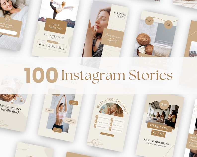 Health & Wellness Instagram Templates: Canva Social Media Designs - Etsy