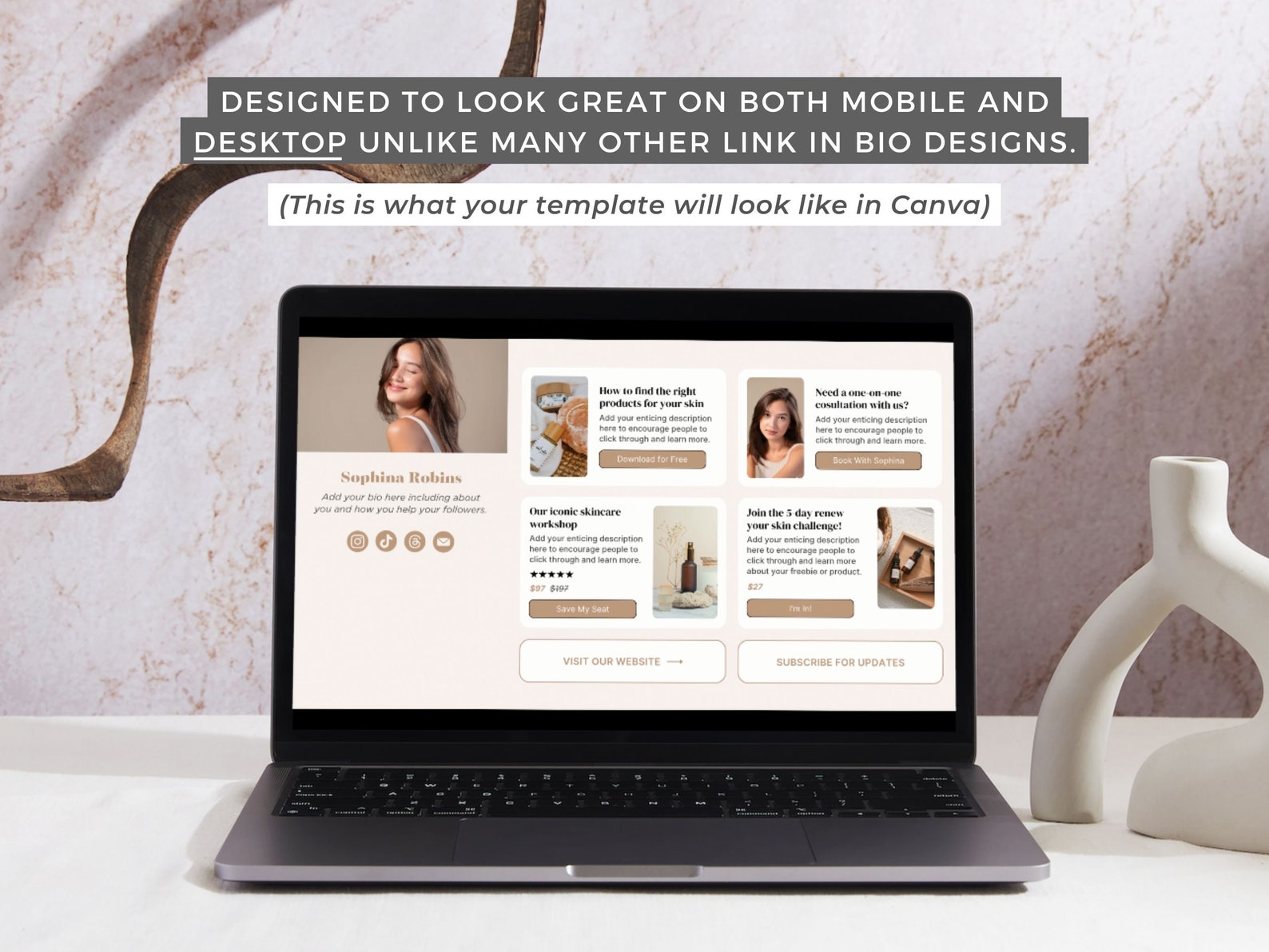 Link in Bio Template, Stan Store Dupe, Link Tree Alternate, Instagram ...