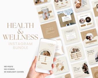 Health & Wellness Instagram Templates: Canva Social Media Designs