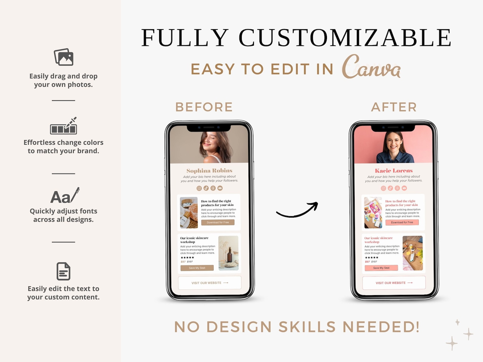 Link in Bio Template, Stan Store Dupe, Link Tree Alternate, Instagram ...