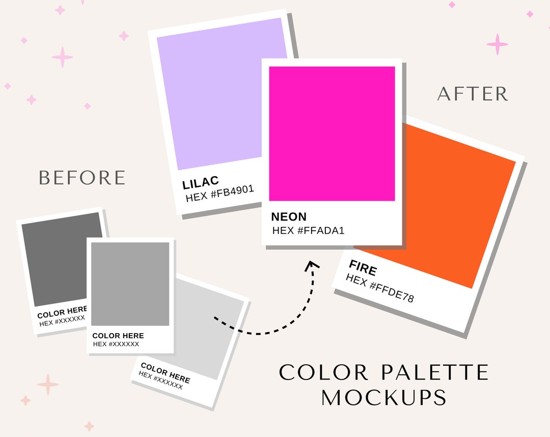 Mockup Color Inspo Canva, Pantone, Color Palette Mockup, Pantone Cards, Pantone Template, Color