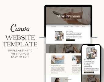 Canva Website Template, Sales Page, Business Website