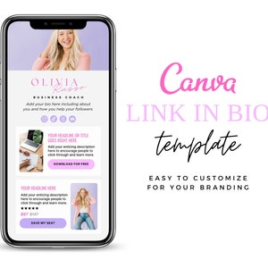 Link in Bio, Canva Link In Bio, Link in Bio Website, Link in Bio Page, Link Tree Link, Stan Store, Instagram Bio Link, Linktree, Template