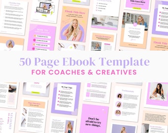 Workbook Template, Ebook Template Canva, Ebook Template, Coaching Templates, Lead Magnet Template, Ebook Cover, Ebook Canva, Course Template