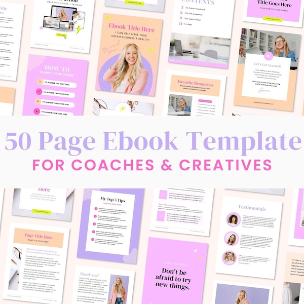 Plantilla de libro de trabajo, plantilla de ebook Canva, plantilla de ebook, plantillas de coaching, plantilla de lead magnet, portada de ebook, ebook Canva, plantilla de curso