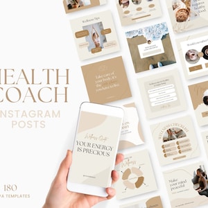 Health & Wellness Instagram Posts - Nutrition Coach Templates, Fitness and Wellness, Perfect for Dietician and Health Coach