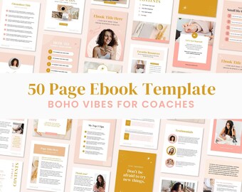 Workbook Template, Ebook Template Canva, Ebook Template, Coaching Templates, Lead Magnet Template, Ebook Cover, Ebook Canva, Course Template