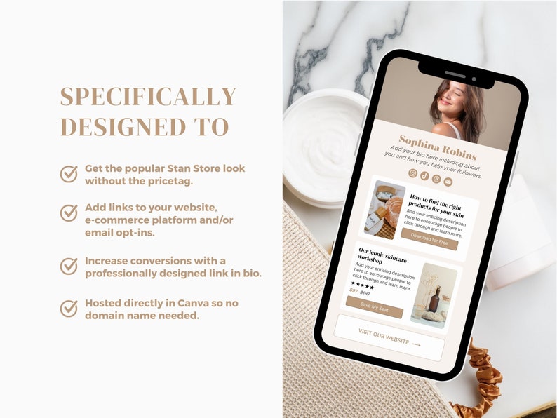 Link in Bio Template, Stan Store Dupe, Link Tree Alternate, Instagram ...